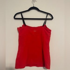 Red with Black Straps Tank from Beyond Yoga, Size Large!